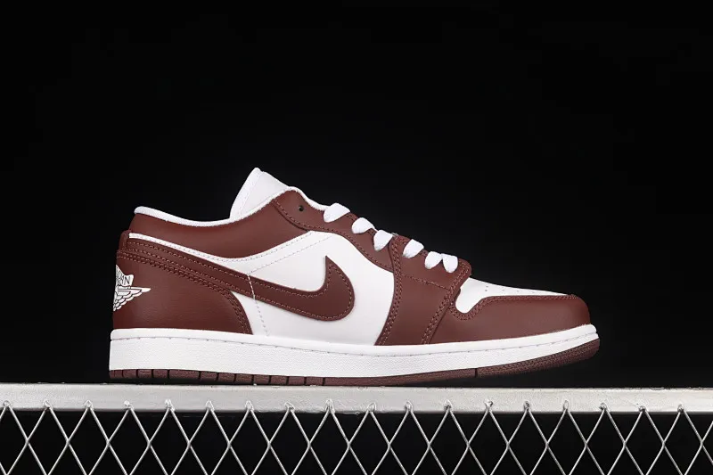 All categories Air Jordan Jordan series basketball shoes Air Jordan 1 Low G version pure original Air Jordan 1 Low AJ1 Joe 1 wine red and white low-top basketball shoes DC0774-116